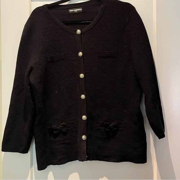 NWOT Karl Lagerfeld Classic Jacket with Bow Detailing - Picture 5 of 8